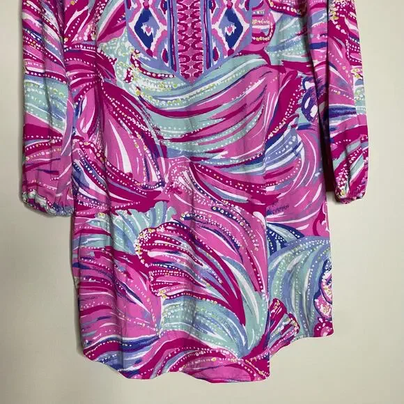 LILLY PULITZER Gianna Oh My Guava Engineered Lightweight Tunic Dress Small - Picture 4 of 9